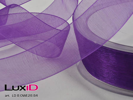 Organza woven edge 84 purple 25mm x 50m